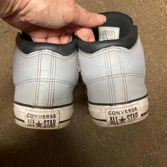 Converse All Star Unisex Light Gray High Top Sneakers - Picture 4 of 6